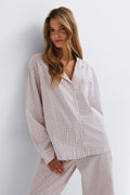 Poplin pyjamas shirt - Pink stripe