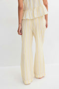 Poplin pyjamas trousers - Yellow stripe