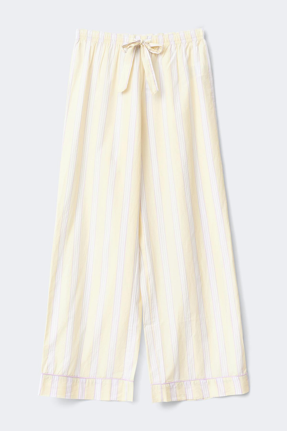 Poplin pyjamas trousers - Yellow stripe