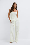 Poplin pyjamas trousers - Yellow stripe