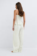 Poplin pyjamas trousers - Yellow stripe