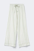 Poplin pyjamas trousers - Green stripe