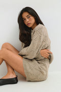 Knitted skirt - Grey melange