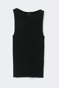 Knitted ribb singlet - Noir