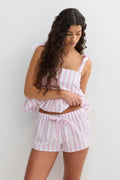 Poplin pyjamas shorts - Multi pink