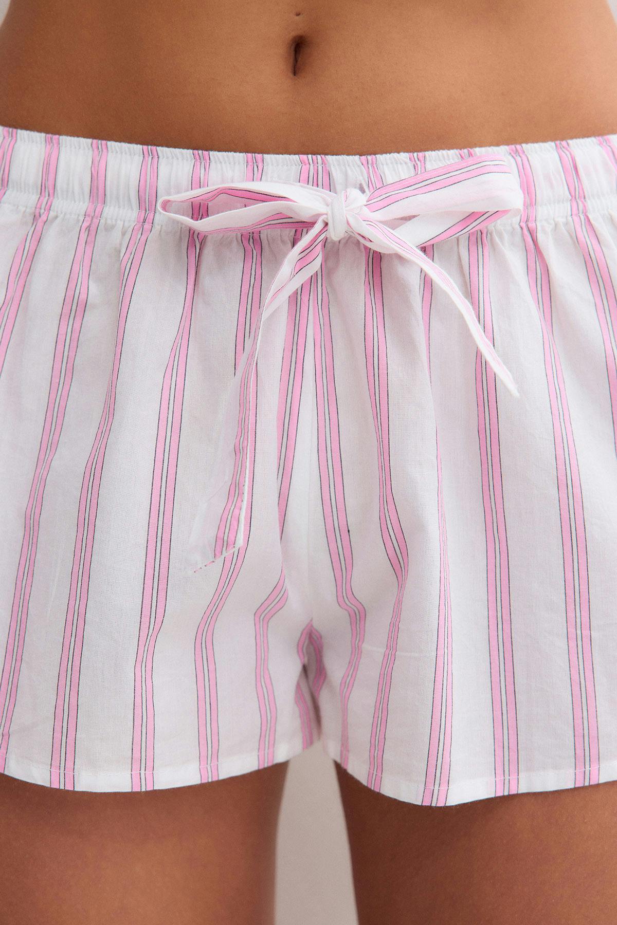 Poplin pyjamas shorts - Multi pink