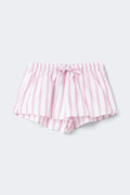 Poplin pyjamas shorts - Pink stripe