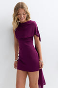 Knitted cape dress - Noir