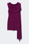 Knitted cape dress - Dusty lavender