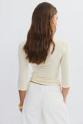 V-neck top - Celery