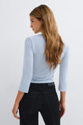 V-neck top - Corail