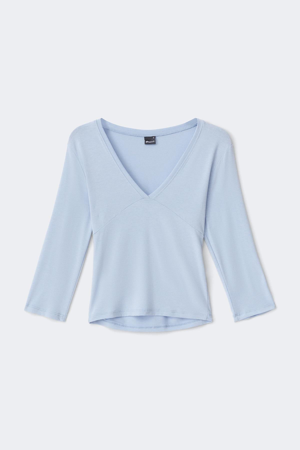 V-neck top - Corail