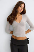 V-neck top - Stripe