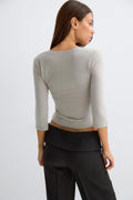 V-neck top - Stripe