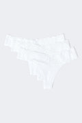 3-pack soft micro thong - Blanc
