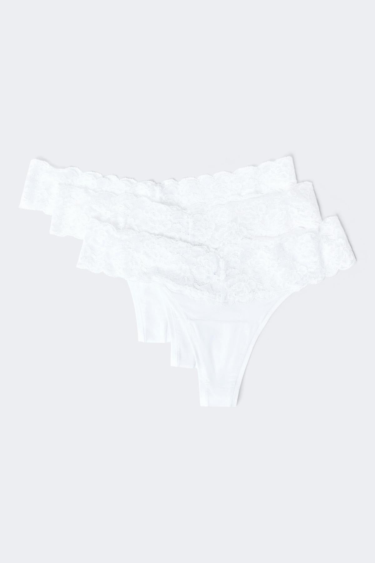 3-pack soft micro thong - Blanc