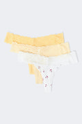 3-pack soft micro thong - Blanc