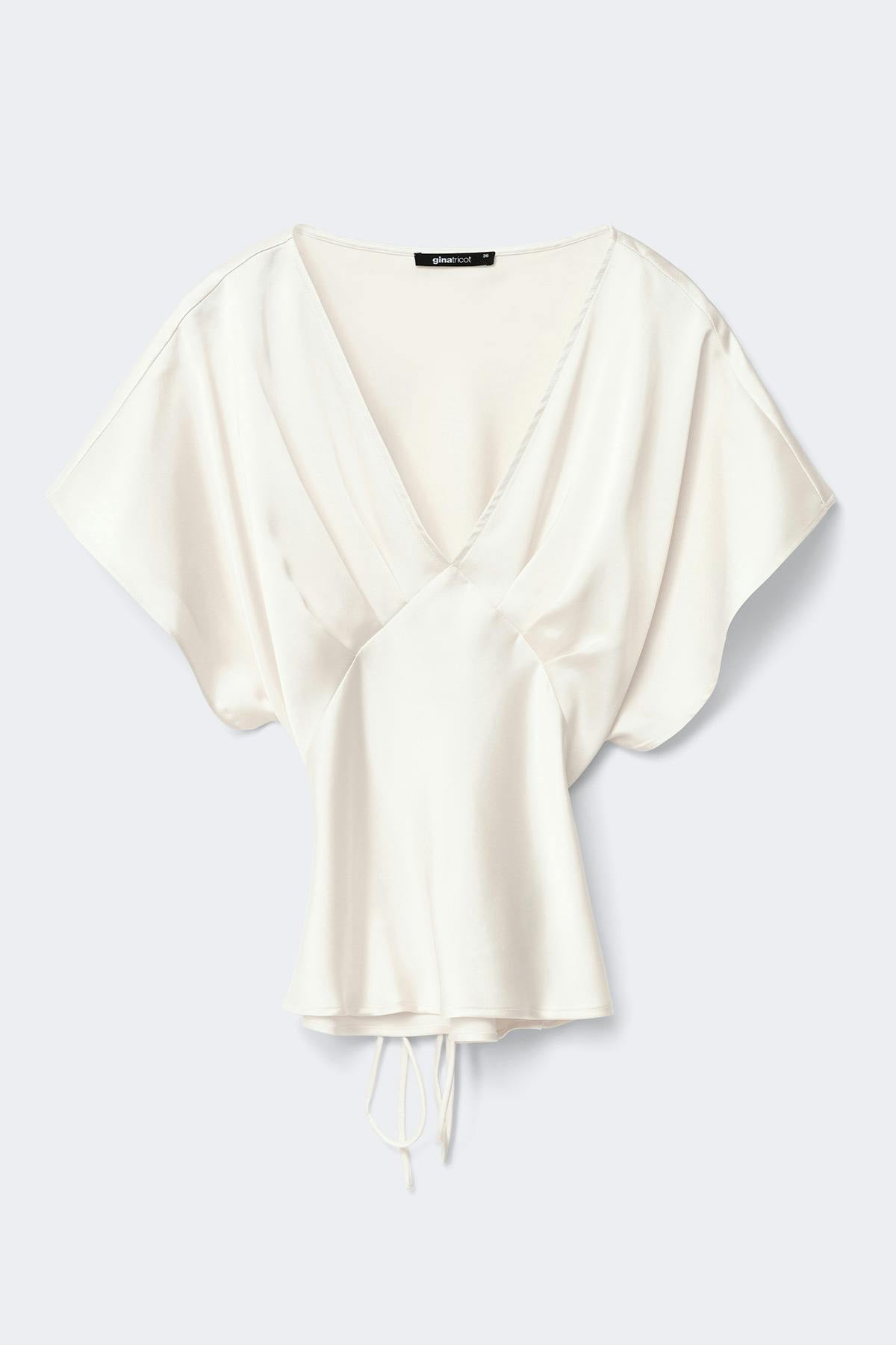 Satin top - Blanc cassé