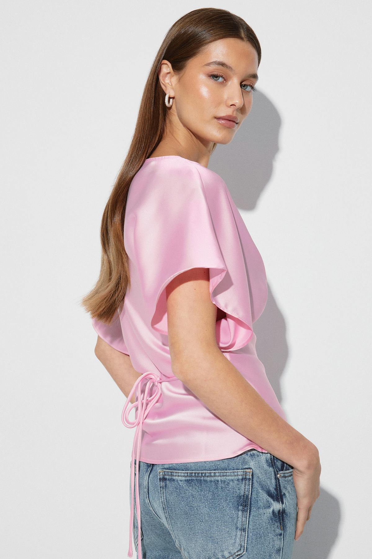 Satin top - Noir