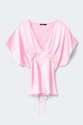 Satin top - Noir