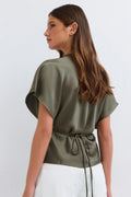 Satin top - Jaune