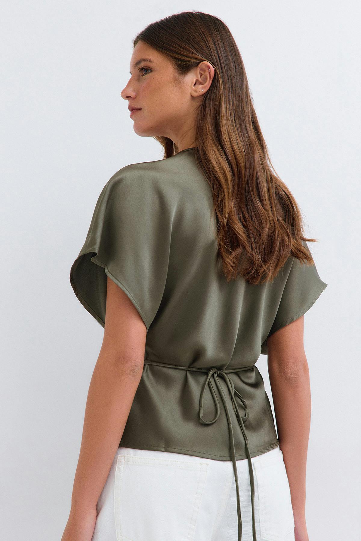 Satin top - Jaune
