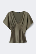 Satin top - Bleu clair