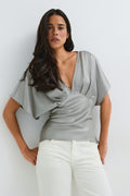 Satin top - Jaune