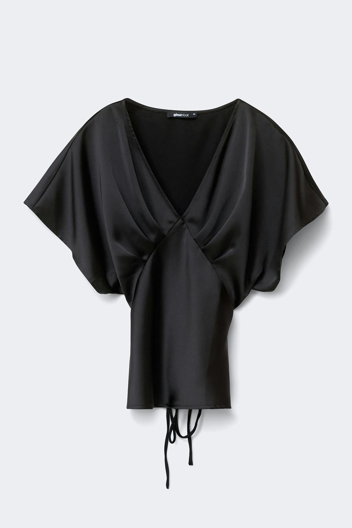 Satin top - Noir
