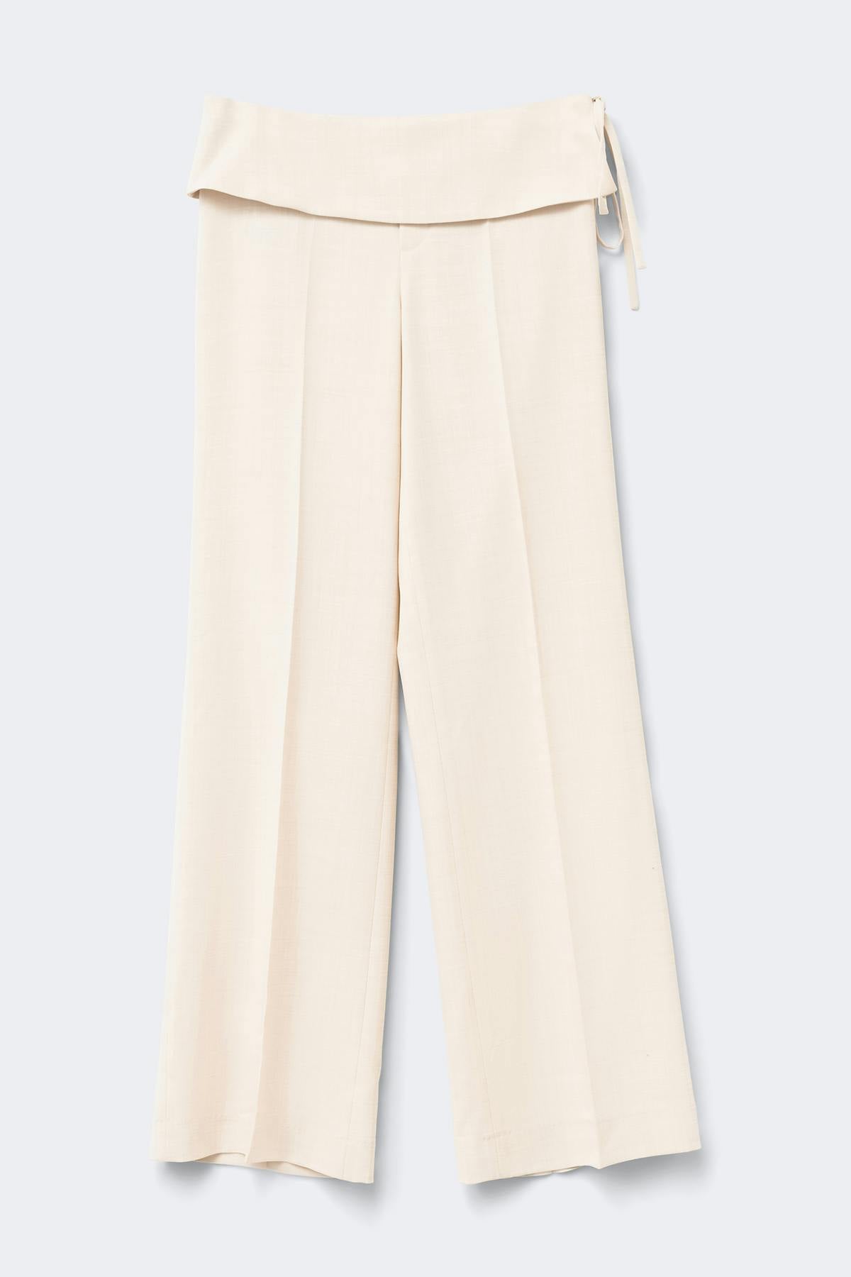 Fold down trousers - Creme
