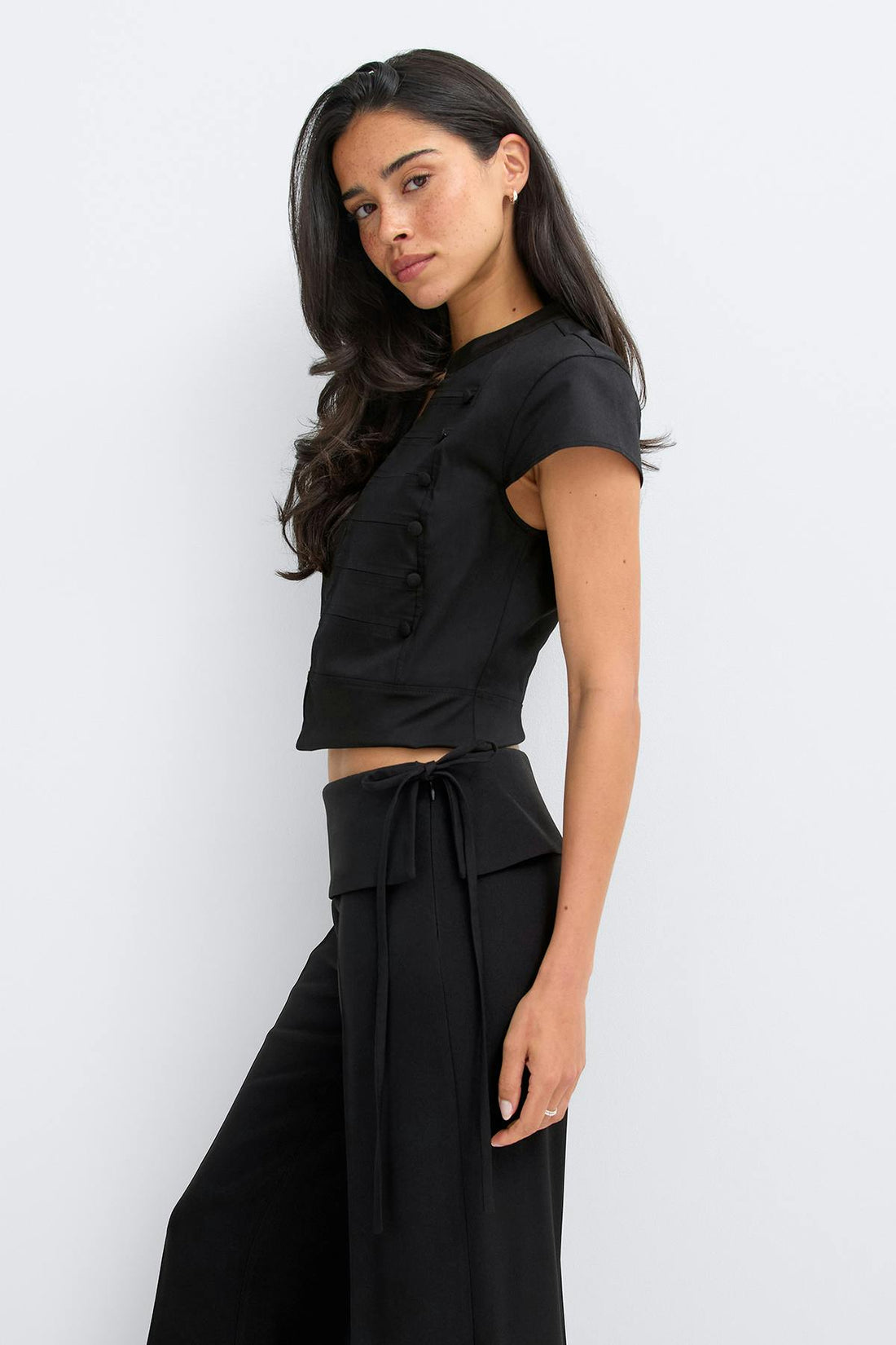Fold down trousers - Noir