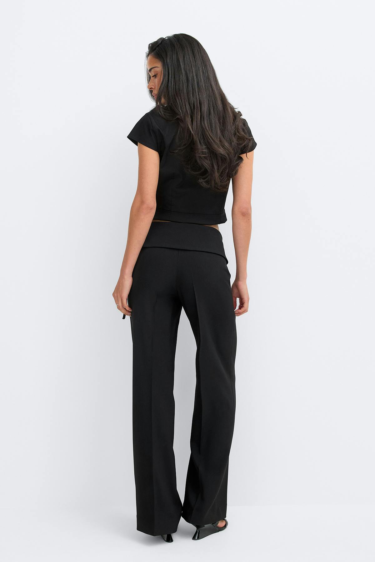 Fold down trousers - Noir