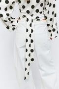 Dot wrap tie top - Black dot