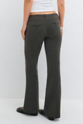 Sassy low bootcut trousers - Grey melange