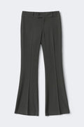 Sassy low bootcut trousers - Grey melange