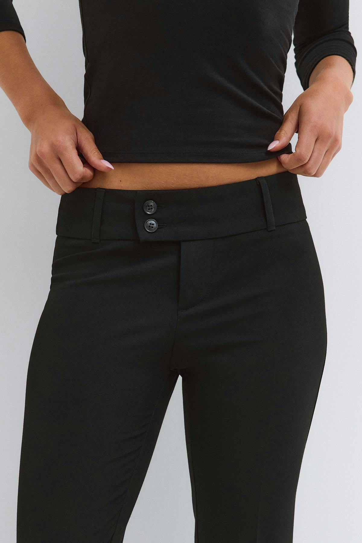 Sassy low bootcut trousers - Noir