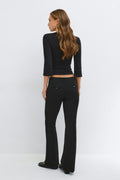 Sassy low bootcut trousers - Noir