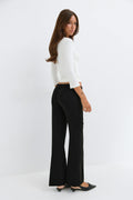 Sassy y2k low bootcut trousers - Noir
