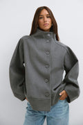 Funnel neck jacket - Noir