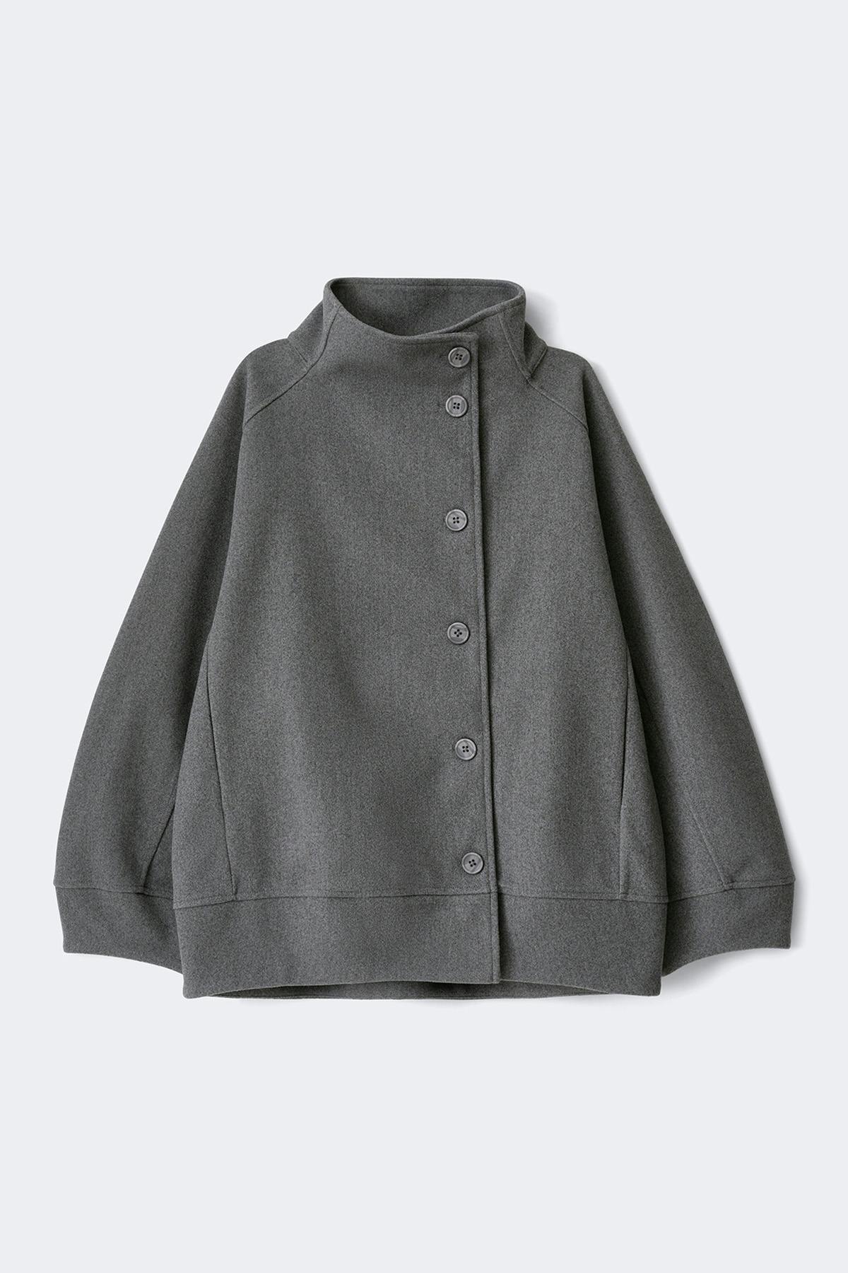 Funnel neck jacket - Grey melange