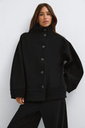 Funnel neck jacket - Noir