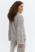 Soft loungewear longsleeve top - Lounge stripe