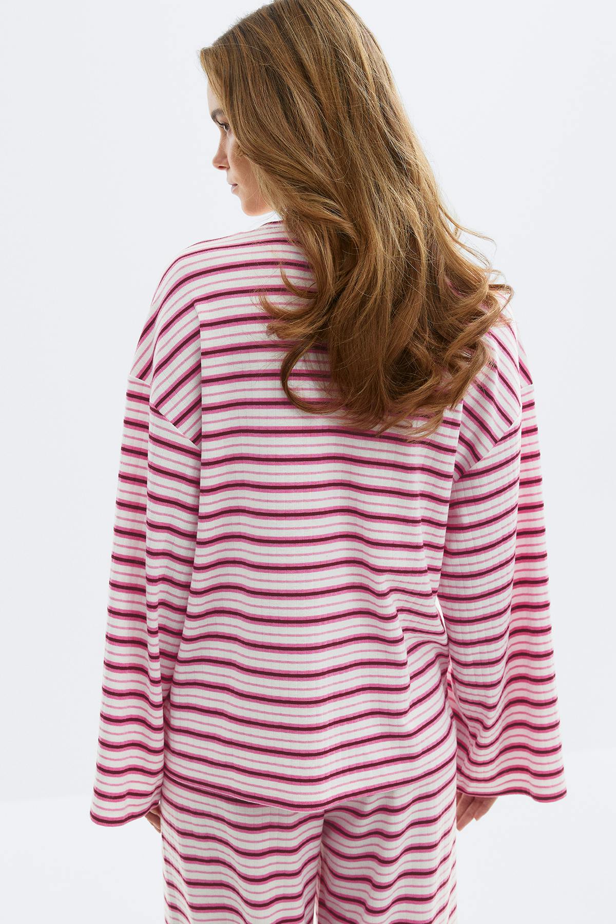 Soft loungewear longsleeve top - Teaberry