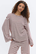 Soft loungewear longsleeve top - Rhododendron