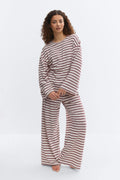Soft loungewear longsleeve top - Rhododendron