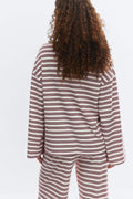 Soft loungewear longsleeve top - Rhododendron