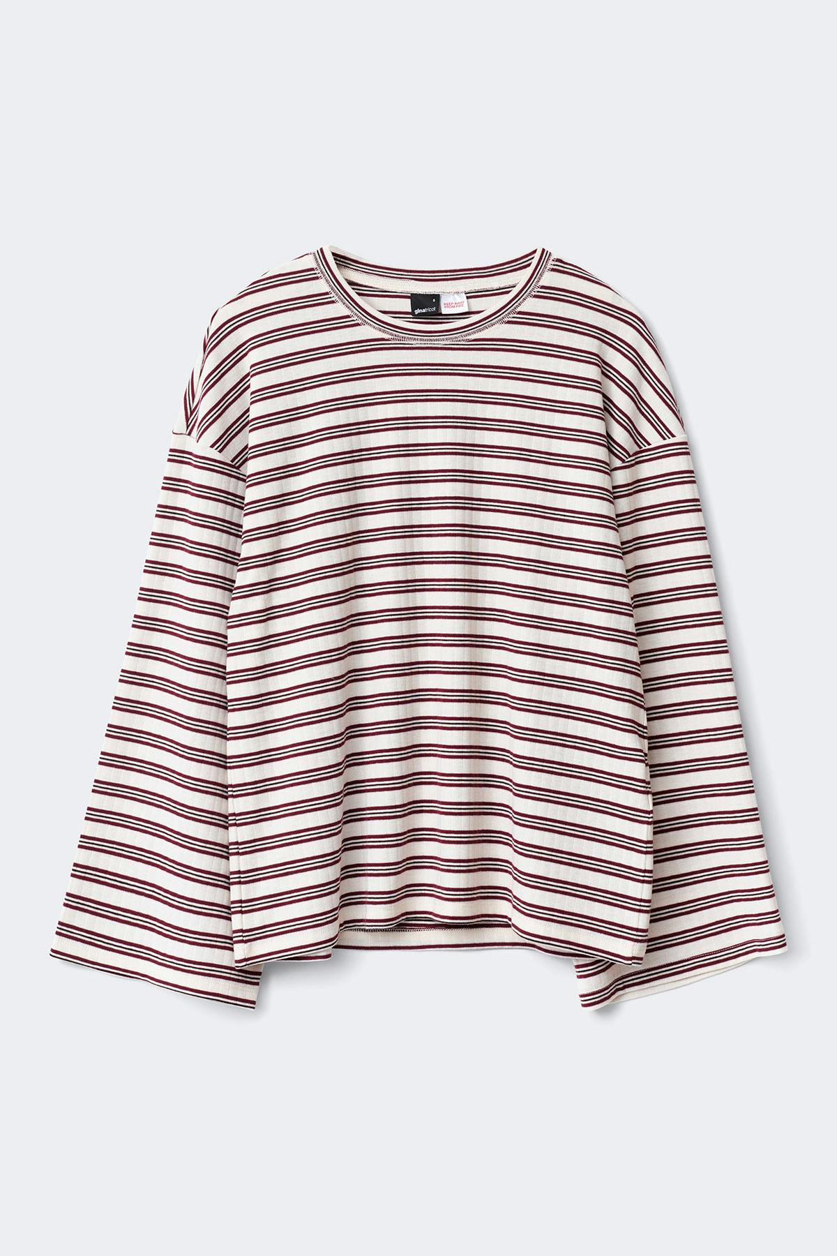 Soft loungewear longsleeve top - Rhododendron