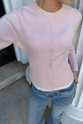 Y shaped knitted cardigan - Ballet slipper