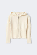 Y knitted shaped hoodie - Gardenia