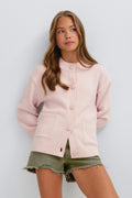 Y knitted cardigan - Gardenia